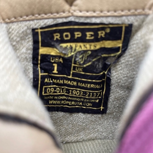 Roper infant Girls Claire Floral Toe cowboy Boots Mid Size 1 Pink - Picture 6 of 6